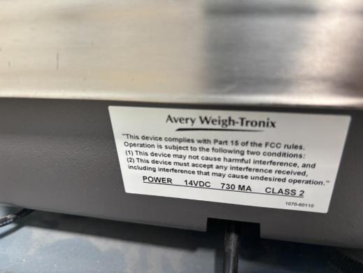 Avery Weigh-Tronix PC-820 Bench Scale System with Integrated Digital Indicator-cover
