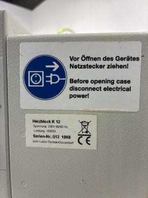 Behr Behrotest Digital Laboratory Heating Block with Precise Temperature Control-cover