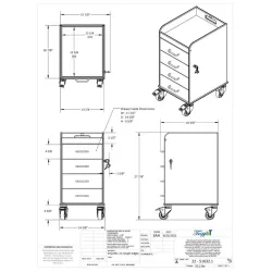 TrippNT Compact Cart with Locking Drawers and Mobile Polymer Construction, 9 of 9