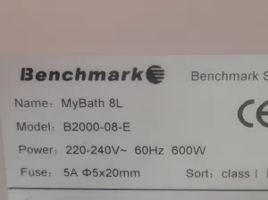 Benchmark B2000-8 MyBath 8L Laboratory Water Bath with Precise Temperature Control, 4 of 4