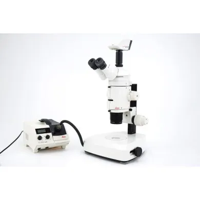 Leica MZ125 Stereo Microscope with 16x Plan Apochromat Optics and Schott KL2500 LCD Illumination