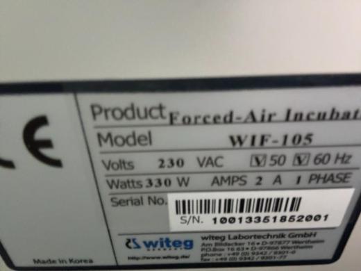 Witeg WIF-105 Forced-Air Incubator for Precise Temperature Control-cover