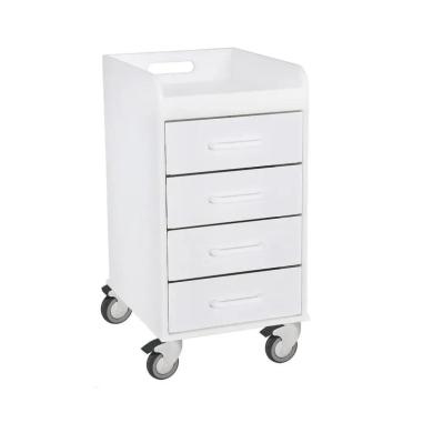 TrippNT Polyethylene Compact Locking Laboratory Cart with 4 Locking Drawers, 14"x27"x19"-cover