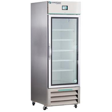 Corepoint Scientific NSWDR231SSG-0 1C to 10C Single Glass Door Stainless Steel Laboratory and Medical Refrigerator-cover