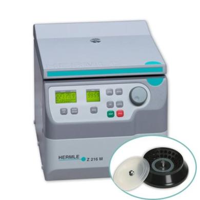 Hermle Z216 M Centrifuge w/ 44 Place Rotor-cover