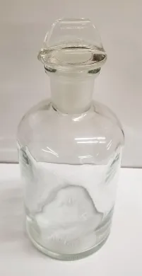 Wheaton 215237 Narrow-Mouth 250mL Borosilicate Glass Reagent Bottle with Glass Stopper