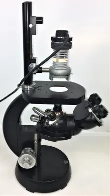 Carl Zeiss Inverted Phase-Contrast Microscope with Illuminator (25X–100X)