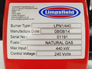 Limpsfield LPN1/440 Natural Gas Burner with Dungs Gas Valve, 19 of 20