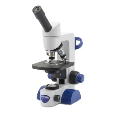 B-60 Monocular Brightfield Microscope with 600x Magnification and Rechargeable LED Illumination