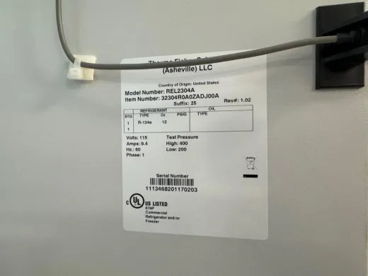 Thermo Scientific Revco REL2304AS Temperature-Controlled Laboratory Refrigerator