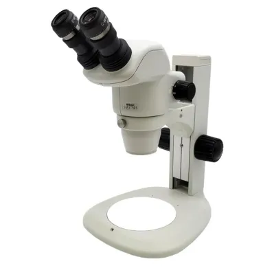 Nikon SMZ745 Stereo Microscope with ESD Stand and LED Ring Light