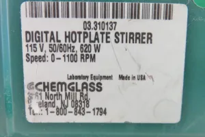 Chemglass OptiCHEM Magnetic Hot Plate Stirrer with 0–340°C Heating and 1100 RPM Stirring, 12 of 15