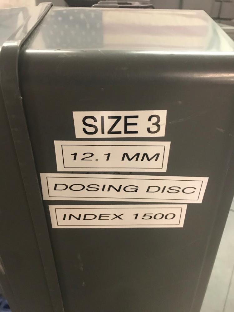 Index 1500 Size 3 Dosing Disc, 12.1 for Precise Analytical Dosing