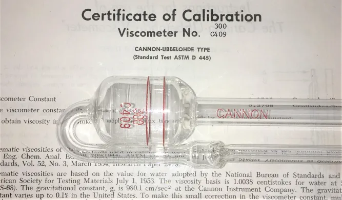 Cannon-Ubbelohde CUC-300 Certified Viscometer Tube - Size 300