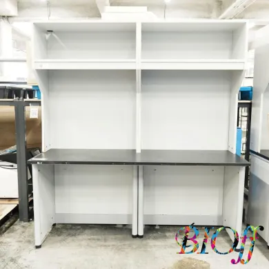 9430 Side Laboratory Workbench with Reagent Shelf, 180 × 60 × 195 cm