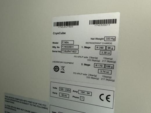 Eppendorf CryoCube -80°C Ultra Low Temperature Laboratory Freezer-cover