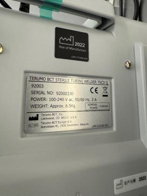 Terumo TSCD-Q Model 92003 Sterile Tubing Welder for Laboratory and Medical Use-cover