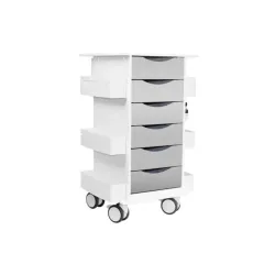 TrippNT Core 6D Laboratory Supply Storage Cart with Locking Drawers and HDPE Construction, 9 of 9