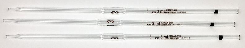 Kimble 37000-3 KIMAX Class B 3mL Volumetric Pipet-cover