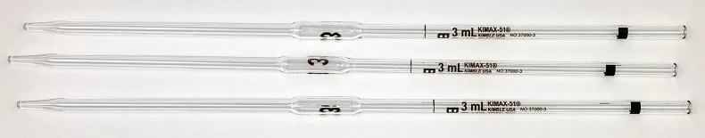 Kimble 37000-3 KIMAX Class B 3mL Volumetric Pipet