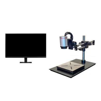 Inspectis F30s HD Digital Microscope with 30:1 Motorized Zoom and Ball Bearing Boom Stand, 27″ HD Monitor