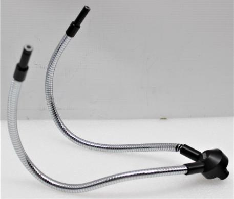 Fostec Gooseneck Dual Fiber Optic Light Guide Accessory with Chrome Semi-Obedient Tubing-cover