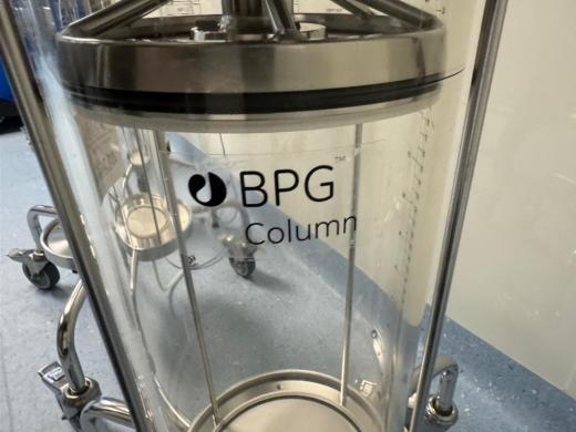 GE BPG 200/500 Preparative Glass Chromatography Column with Mobile Stainless Steel Base-cover