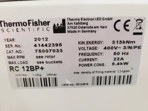 Thermo Scientific Sorvall RC 12BP+ Floor Centrifuge, 22 of 23