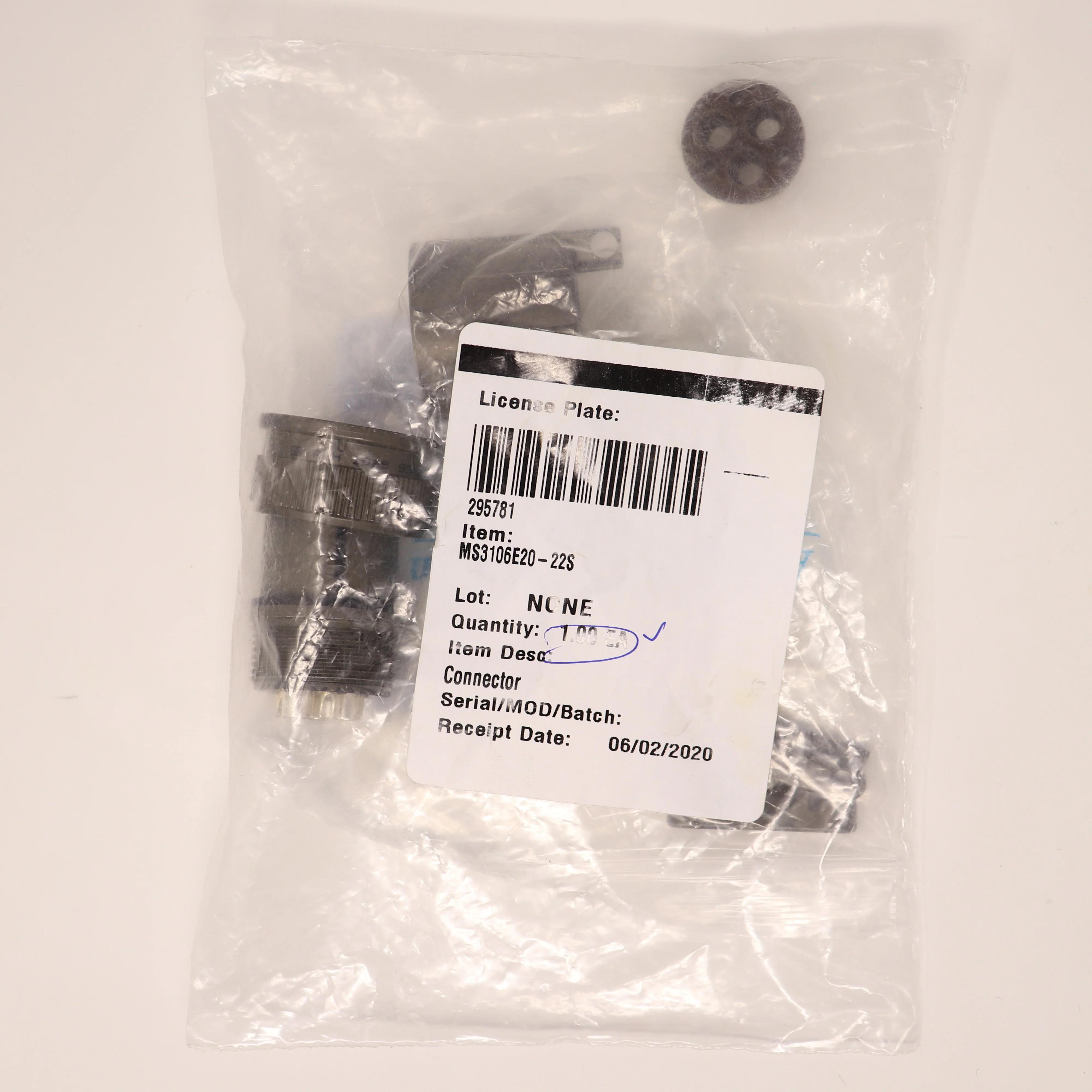 Amphenol MS3106E20-22S Circular MIL-DTL-5015 6-Pin Size 20 Straight Plug Connector