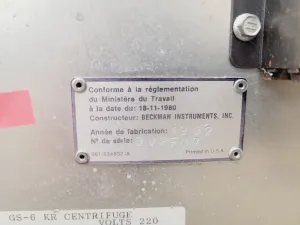 Beckman GS-6KR Refrigerated Centrifuge with PTS-2000 Rotor, 3 of 25