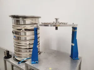 TEM Vacuum Chamber Parts 60cm Diameter, 98cm Height on Aluminium Bench, 5 of 17
