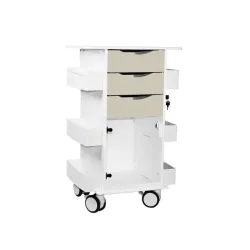 TrippNT Core DX Corrosion-Resistant Laboratory Storage Cart with Hinged Door and Locking Drawers, 5 of 6