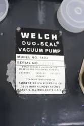 Welch Duoseal Vacuum Pump 1402, Dual Voltage 120V/220V, 50Hz/60Hz, 6 of 7