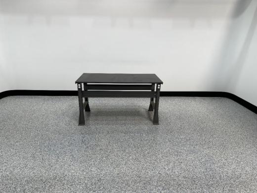 5-Foot Black Stationary Laboratory Work Table for Equipment Support-cover