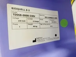 Bioquell H202 Decontamination System Z-2 & R-10, 13 of 39