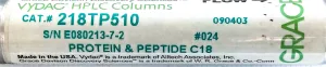 Vydac 218TP510 C18 Semi-Preparative Liquid Chromatography Column 25 cm × 10 mm × 5µm, 8 of 18