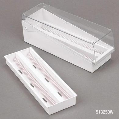 Globe Scientific Microscope Slide Storage Box with Removable Tray, Model 513250W-cover