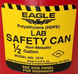 Eagle 1510 1/2 Gallon HDPE Laboratory Safety Can, 6 of 6