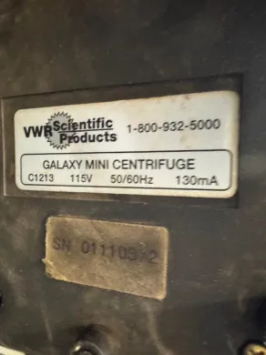 VWR Galaxy Mini Centrifuge Model C1213 for Small Volume Sample Processing