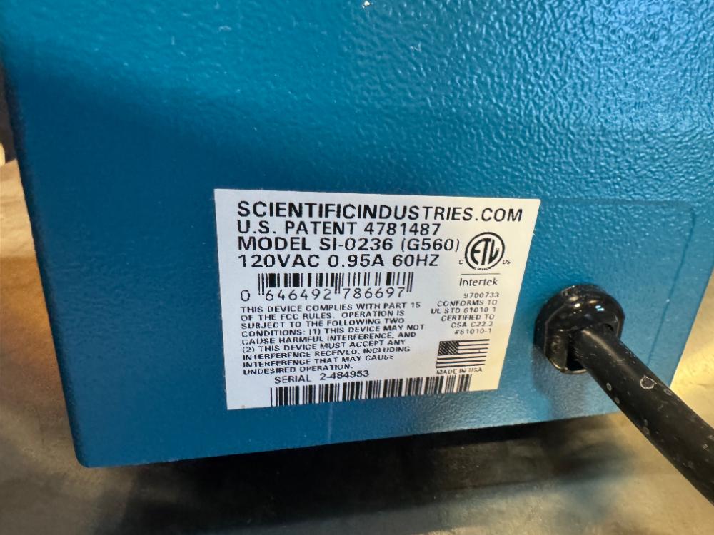 Scientific Industries Vortex Genie 2 SI-0236 Adjustable Speed Laboratory Vortex Mixer