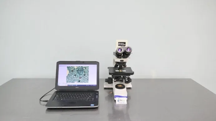 Fisher Micromaster Compound Trinocular Inverted Microscope with Phase Contrast and LED Illumination