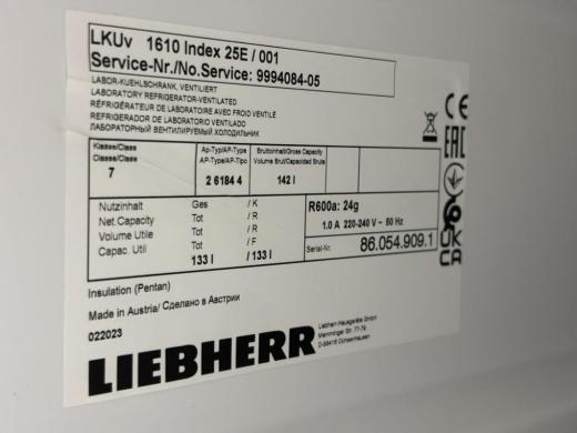 Liebherr Mediline LKUv 1610 Ventilated Laboratory Refrigerator with 133L Capacity-cover
