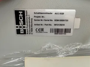 Busch ACC 0320 Sound Enclosure for Vacuum Pumps and Blowers, 3 of 3