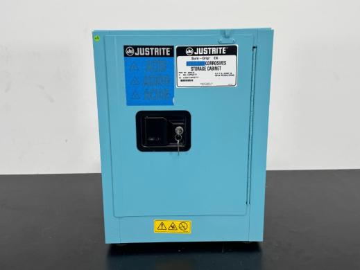 Justrite 4 Gallon Acid and Corrosive Storage Cabinet for Laboratory Chemical Safety-cover