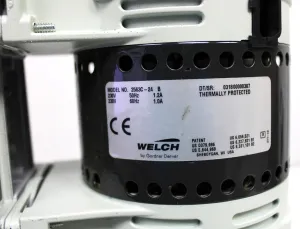 Welch 2563C-24 B Dry Oil-Free WOB-L Piston Vacuum Pump 230V 50/60Hz, 5 of 5