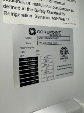 Corepoint Scientific Model NSPF201WWW/0MHC -20°C Laboratory Freezer with Wire Shelves and Locking Door-cover