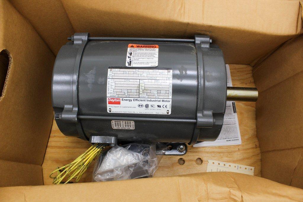 Dayton 3KW34 Industrial Turnkey AC Motor 1765 RPM, 208V-230V, 50/60Hz