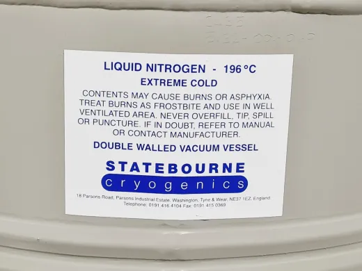 StateBourne Cryolab 35 Liquid Nitrogen Dewar for Cryogenic Storage