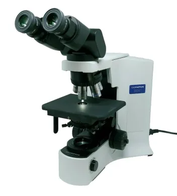 Olympus BX41 Research Microscope with Fixed Stage and Tilting Binocular Head for Pathology and Mohs Applications