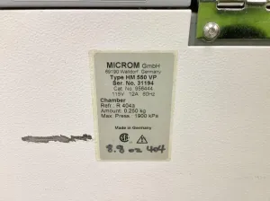 Microm HM550 VP Motorized Cryostat with Peltier Cooling and Vacuum Sectioning, 15 of 15